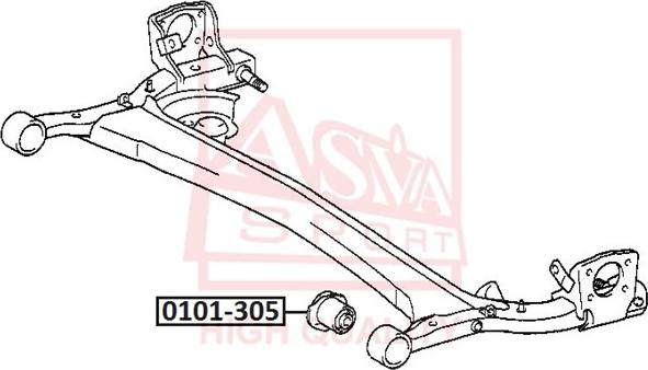 ASVA 0101-305 - Сайлентблок, рычаг подвески колеса autosila-amz.com