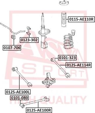 ASVA 0125-AE100L - Рычаг подвески колеса autosila-amz.com