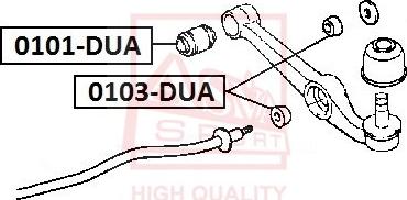 ASVA 0103-DUA - Опора стойки амортизатора, подушка autosila-amz.com