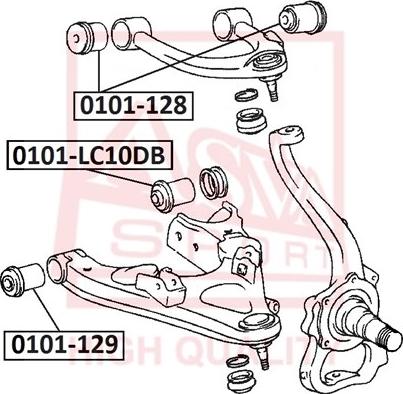 ASVA 0101-LC10DB - Сайлентблок, рычаг подвески колеса autosila-amz.com