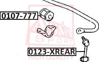 ASVA 0107-777 - Втулка стабилизатора autosila-amz.com