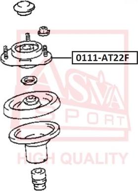 ASVA 0111-AT22F - Опора стойки амортизатора, подушка autosila-amz.com