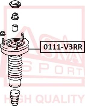 ASVA 0111-V3RR - Опора стойки амортизатора, подушка autosila-amz.com