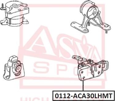 ASVA 0112-ACA30LHMT - Подушка, опора, подвеска двигателя autosila-amz.com