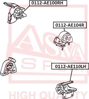 ASVA 0112-AE100RH - Подушка, опора, подвеска двигателя autosila-amz.com