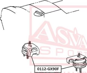 ASVA 0112-GX90F - Подушка, опора, подвеска двигателя autosila-amz.com