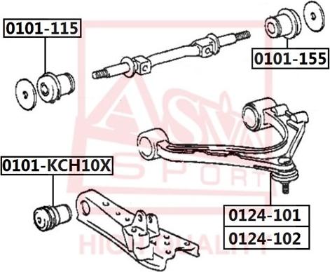 ASVA 0124-102 - Рычаг подвески колеса autosila-amz.com