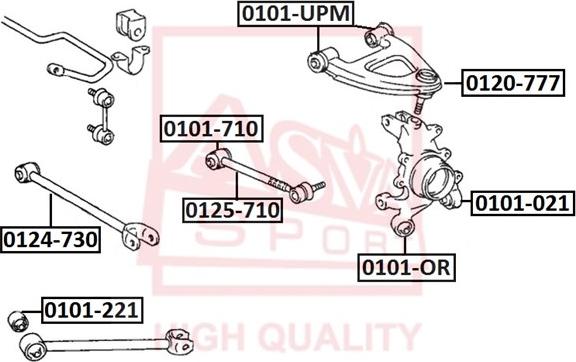 ASVA 0124-730 - Рычаг подвески колеса autosila-amz.com