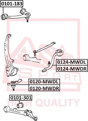 ASVA 0124-MWDL - Рычаг подвески колеса autosila-amz.com