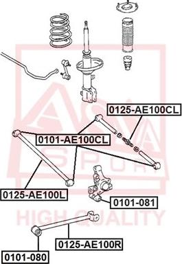 ASVA 0125-AE100CL - Рычаг подвески колеса autosila-amz.com