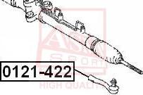ASVA 0121-422 - Наконечник рулевой тяги, шарнир autosila-amz.com