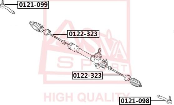 ASVA 0121-099 - Наконечник рулевой тяги, шарнир autosila-amz.com