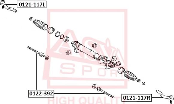 ASVA 0121-117R - Наконечник рулевой тяги, шарнир autosila-amz.com