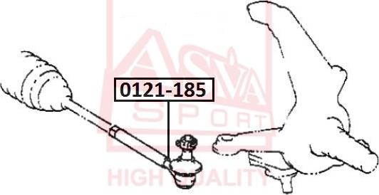 ASVA 0121-185 - Наконечник рулевой тяги, шарнир autosila-amz.com