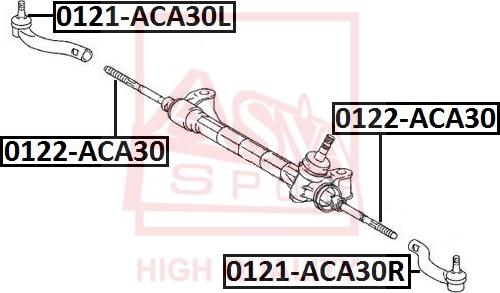 ASVA 0122-ACA30 - Осевой шарнир, рулевая тяга autosila-amz.com
