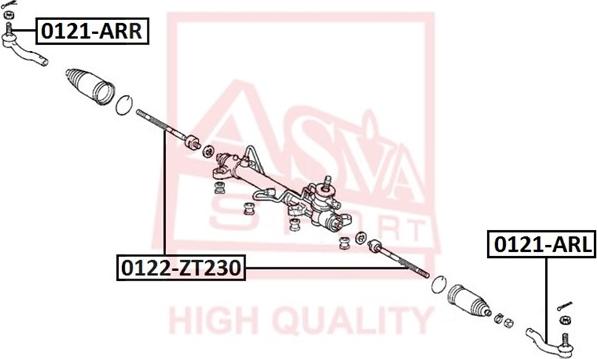 ASVA 0121-ARL - Наконечник рулевой тяги, шарнир autosila-amz.com