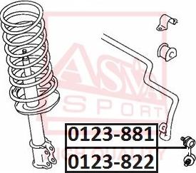 ASVA 0123-882 - Тяга / стойка, стабилизатор autosila-amz.com