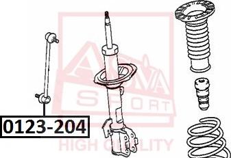 ASVA 0123-204 - Тяга / стойка, стабилизатор autosila-amz.com