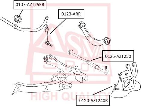 ASVA 0123-ARR - Тяга / стойка, стабилизатор autosila-amz.com