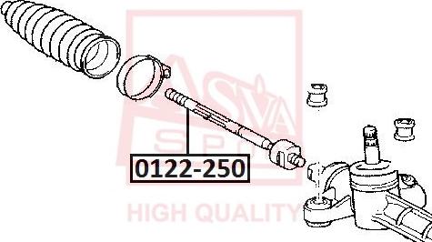 ASVA 0122250 - Осевой шарнир, рулевая тяга autosila-amz.com