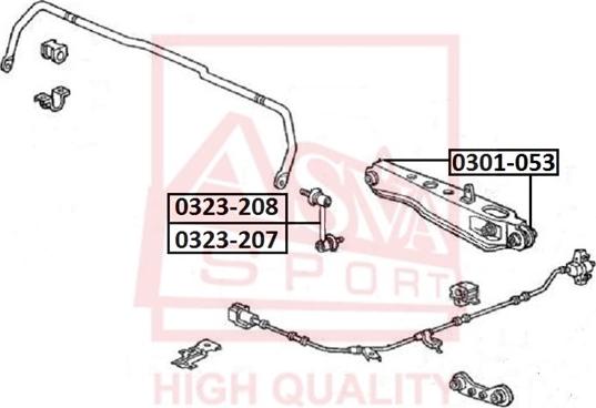 ASVA 0301-053 - Сайлентблок, рычаг подвески колеса autosila-amz.com