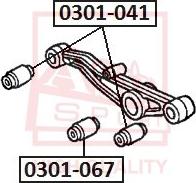 ASVA 0301-067 - Сайлентблок, рычаг подвески колеса autosila-amz.com