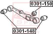 ASVA 0301-150 - Сайлентблок, рычаг подвески колеса autosila-amz.com