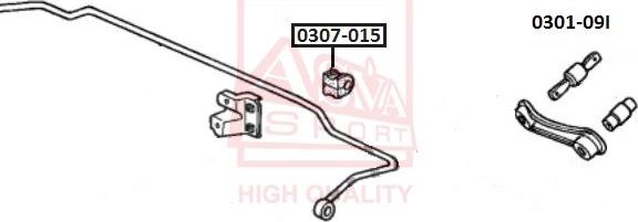 ASVA 0307-015 - Втулка стабилизатора autosila-amz.com