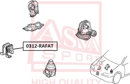 ASVA 0312-RAFAT - Подушка, опора, подвеска двигателя autosila-amz.com