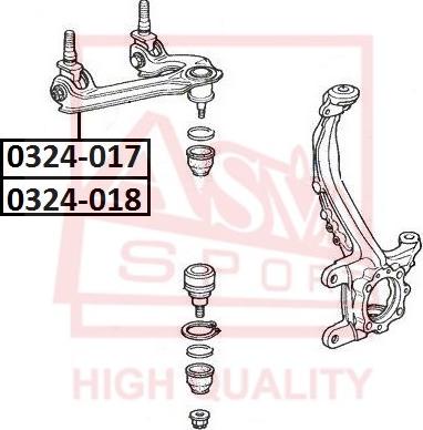 ASVA 0324-017 - Рычаг подвески колеса autosila-amz.com