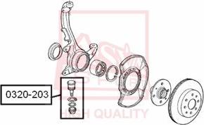 ASVA 0320-203 - Шаровая опора, несущий / направляющий шарнир autosila-amz.com