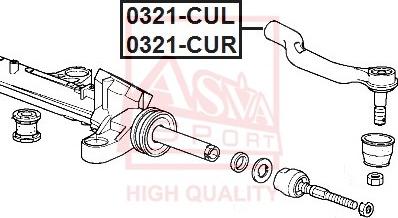 ASVA 0321-CUL - Наконечник рулевой тяги, шарнир autosila-amz.com