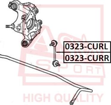 ASVA 0323-CURL - Тяга / стойка, стабилизатор autosila-amz.com
