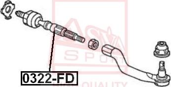 ASVA 0322-FD - Осевой шарнир, рулевая тяга autosila-amz.com