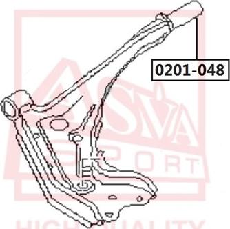 ASVA 0201-048 - Сайлентблок, рычаг подвески колеса autosila-amz.com