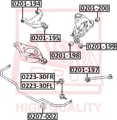 ASVA 0223-30FL - Тяга / стойка, стабилизатор autosila-amz.com