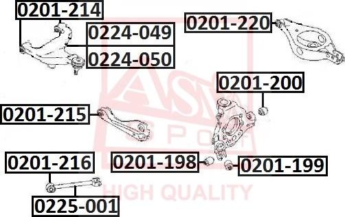 ASVA 0225-001 - Рычаг подвески колеса autosila-amz.com