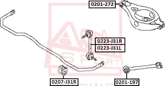 ASVA 0223-J31L - Тяга / стойка, стабилизатор autosila-amz.com