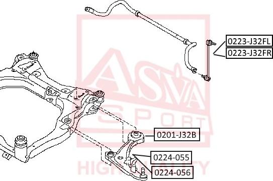 ASVA 0224-056 - Рычаг подвески колеса autosila-amz.com