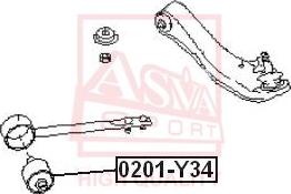 ASVA 0201-Y34 - Сайлентблок, рычаг подвески колеса autosila-amz.com