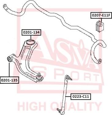 ASVA 0223-C11 - Тяга / стойка, стабилизатор autosila-amz.com