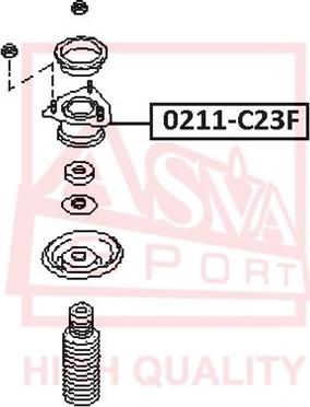 ASVA 0211-C23F - Опора стойки амортизатора, подушка autosila-amz.com