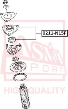 ASVA 0211-N15F - Опора стойки амортизатора, подушка autosila-amz.com