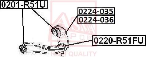 ASVA 0224-035 - Рычаг подвески колеса autosila-amz.com