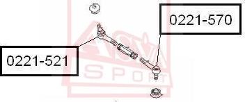 ASVA 0221-521 - Наконечник рулевой тяги, шарнир autosila-amz.com