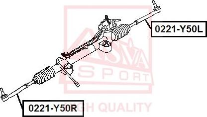 ASVA 0221-Y50R - Наконечник рулевой тяги, шарнир autosila-amz.com
