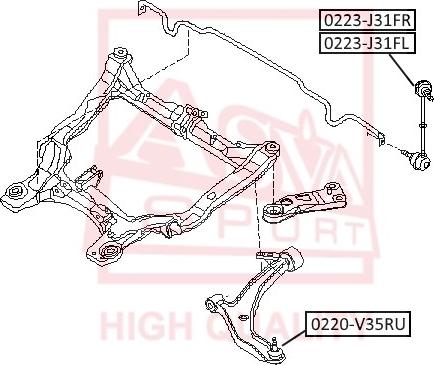 ASVA 0223-J31FL - Тяга / стойка, стабилизатор autosila-amz.com