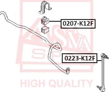 ASVA 0223-K12F - Тяга / стойка, стабилизатор autosila-amz.com