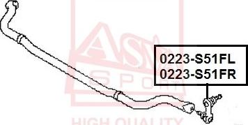 ASVA 0223-S51FL - Тяга / стойка, стабилизатор autosila-amz.com