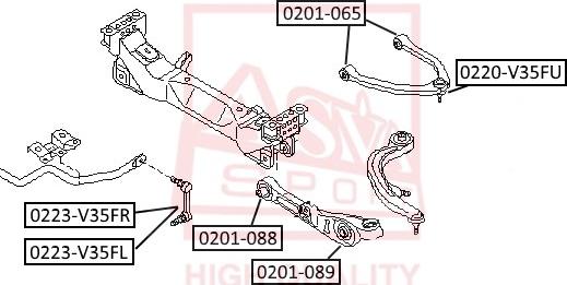 ASVA 0223-V35FR - Тяга / стойка, стабилизатор autosila-amz.com